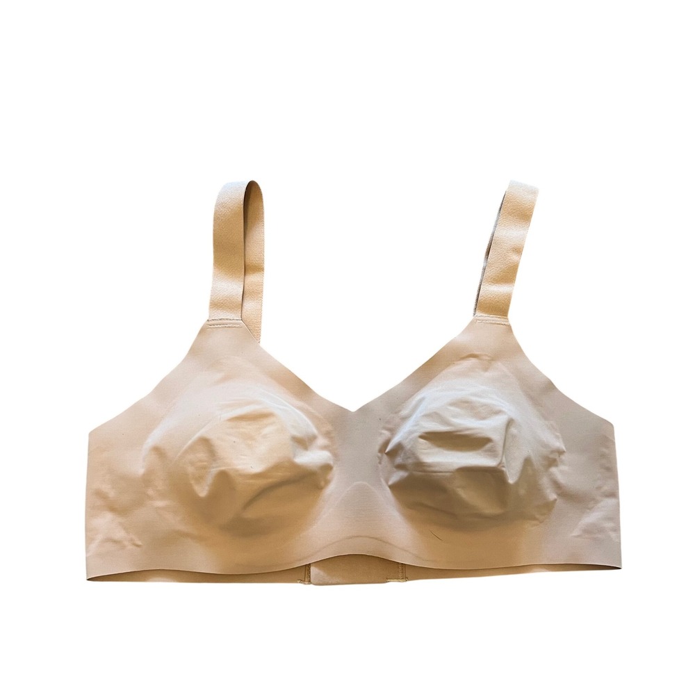 Knix WingWoman Wireless Bra Beige Nude Seamless Size 3 Adjustable Straps